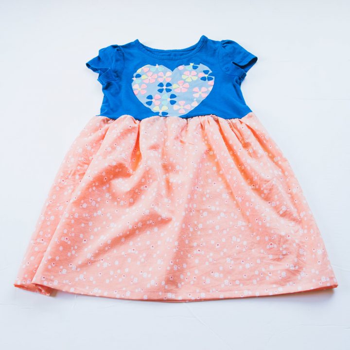 diy t-shirt dress finished